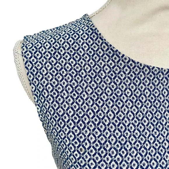 Diane von Furstenberg Jeannie Blue White Fit & Flare Mini Dress Size 6 NWT - Picture 3 of 16